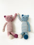 Pebble - 💤 Sleeping Kitten Plush – Blue & Pink