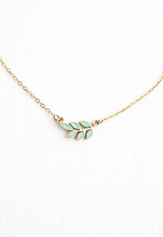 Starfish Project, Inc - Rowen Leaf Necklace in Mint