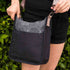 Malia Designs - Sustainable Canvas Sling Bag  - Black Monstera