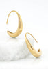Starfish Project, Inc - Crescent Moon Thread Drop Earrings in gold- 14K Gold Plated Huggie Hoop Earrings