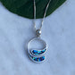 Open Circle Abalone Necklace - Sterling Silver, Indonesia