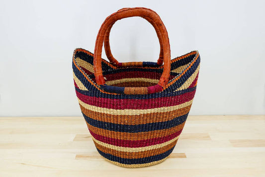 Gitzell FairTrade - Tote Basket Bag, U-Shopper multi-color