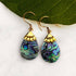 Women's Peace Collection - Abalone Teardrop Earrings - Brass, Indonesia