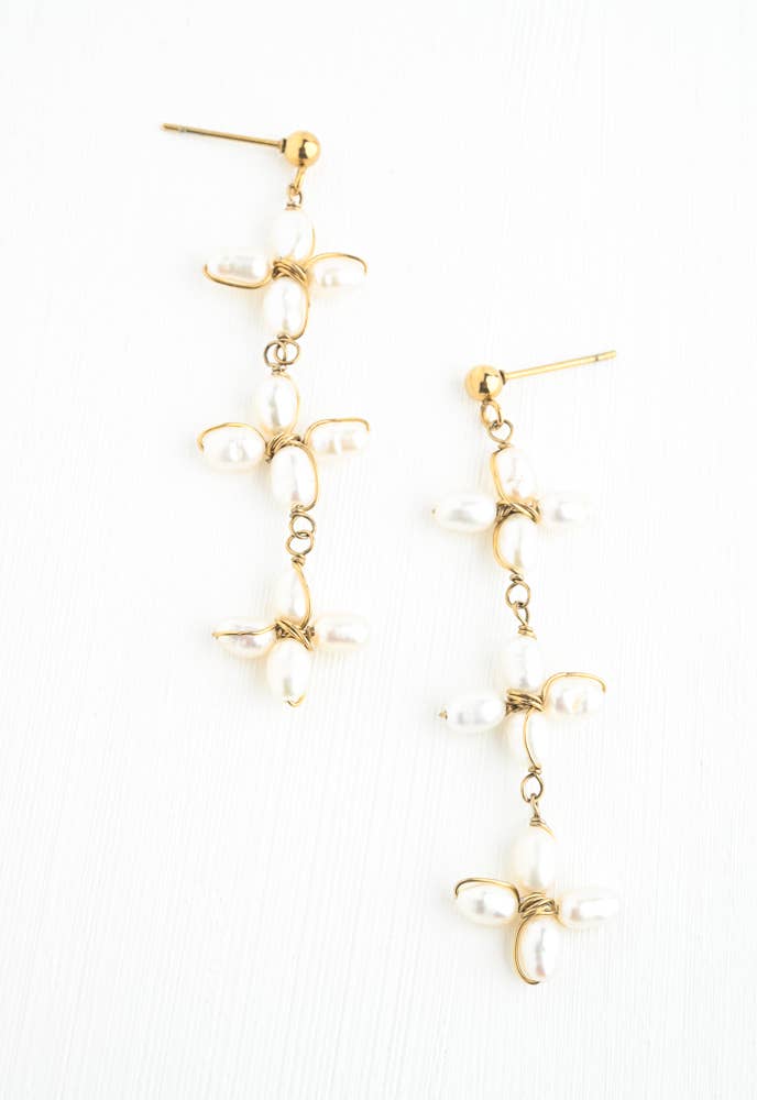 Starfish Project, Inc - Pearl Bloom Drop Earrings