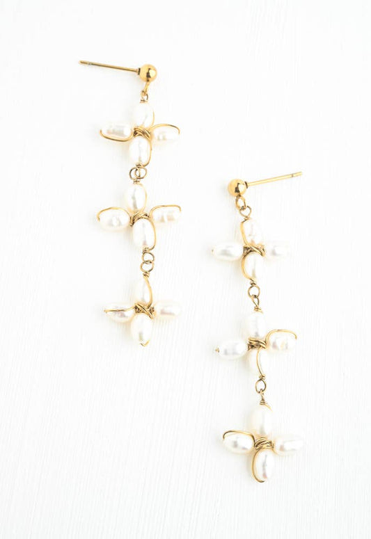 Starfish Project, Inc - Pearl Bloom Drop Earrings