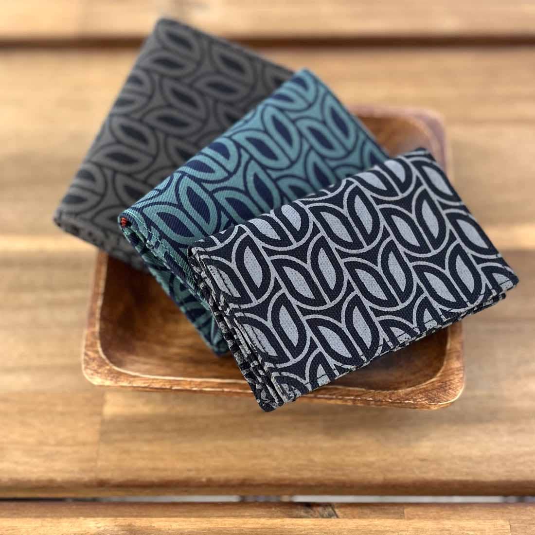 Malia Designs - Sustainable Cotton Canvas Card Holder - Black and Grey