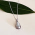 Women's Peace Collection - Mother-of-Pearl Teardrop Filigree Necklace - Sterling Silver, Indonesia
