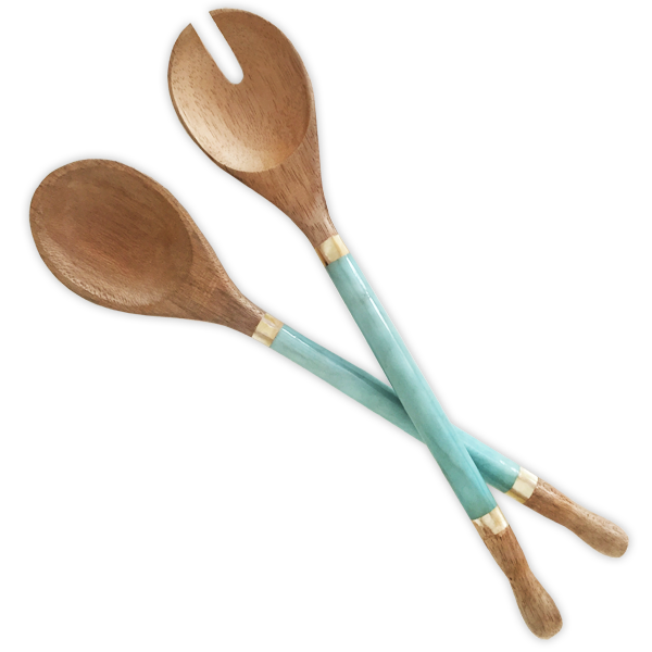 Capiz & Durian Wood Server | Aqua: Aqua