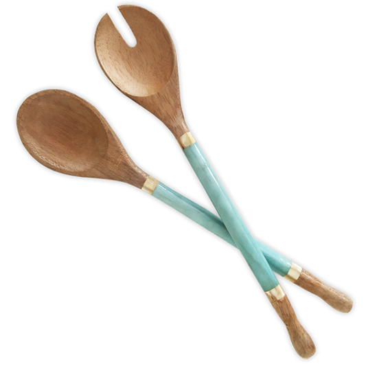 Capiz & Durian Wood Server | Aqua: Aqua