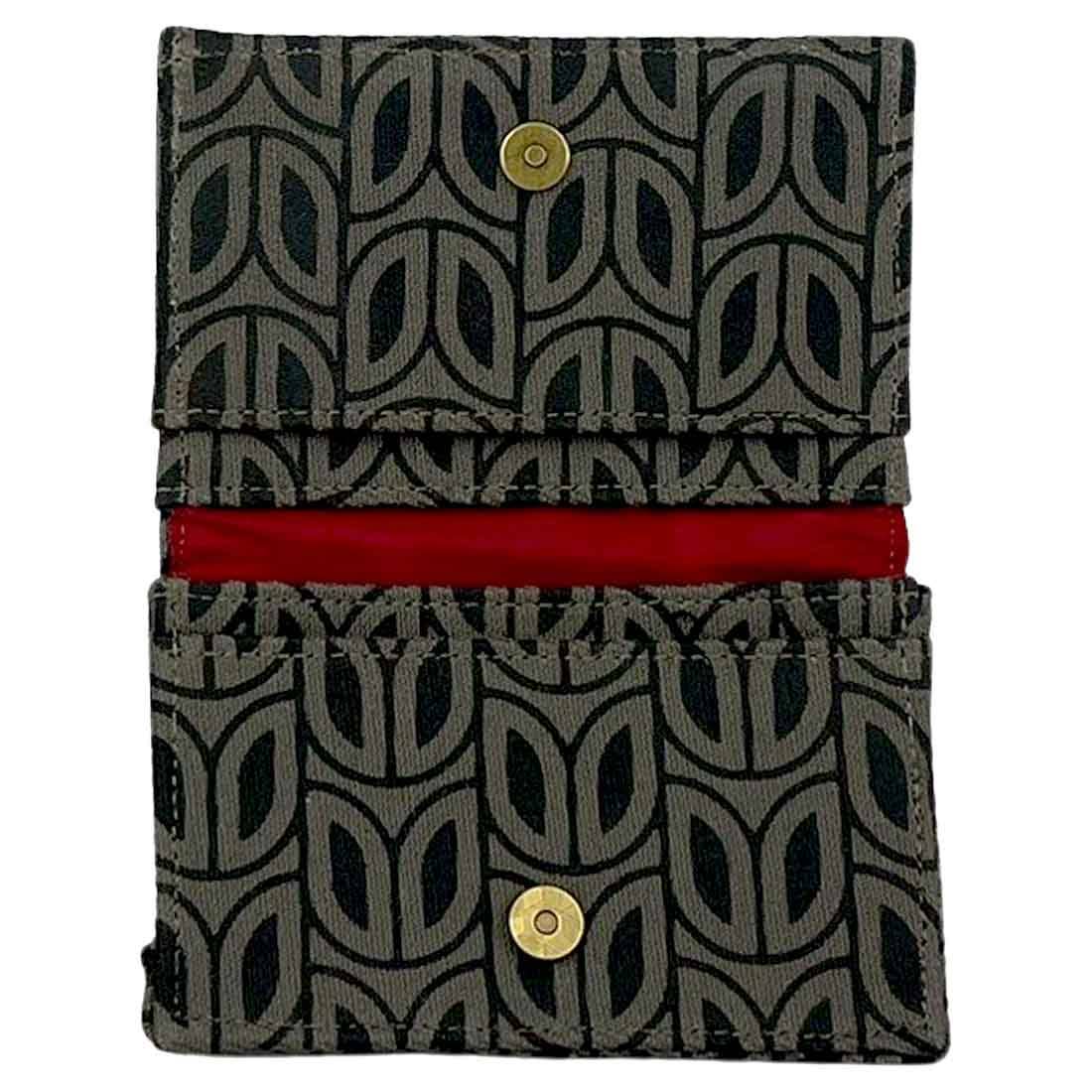 Malia Designs - Sustainable Cotton Canvas Card Holder - Black and Grey