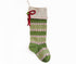 Melange Collection - Green Stripe Stocking With Bow