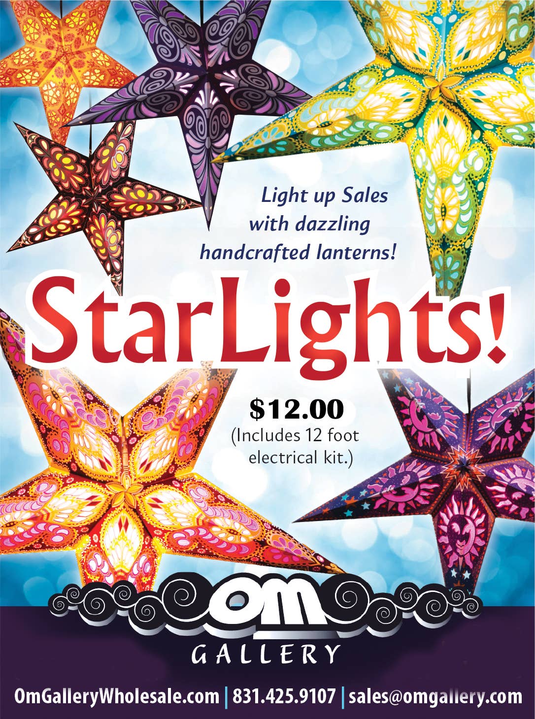 Om Paper Star Lanterns - Coral