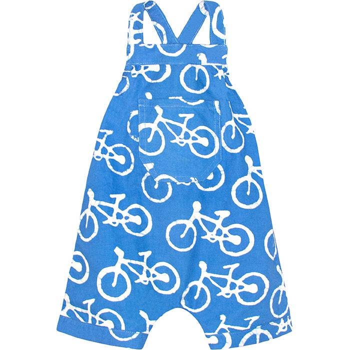 Romper: Bikes - Blue-Organic: 24M