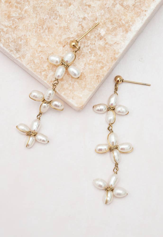 Starfish Project, Inc - Pearl Bloom Drop Earrings