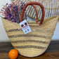 Gitzell FairTrade - Tote Basket Bag, U-Shopper natural: Closed weave