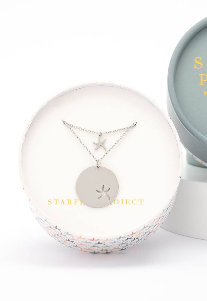 Starfish Project, Inc - Community Silver Starfish Pendant Necklace Set