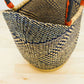 Gitzell FairTrade - Tote Basket Bag, U-Shopper blue and natural