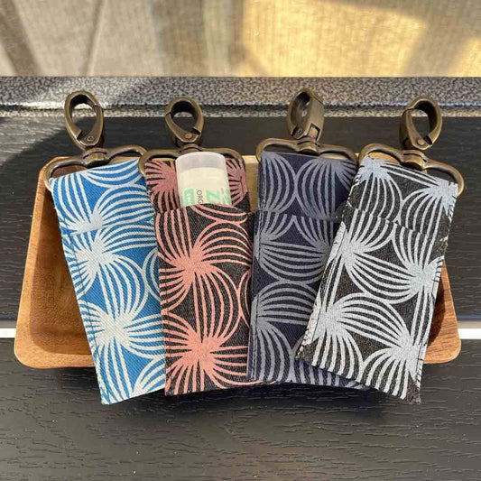 Malia Designs - Sustainable Cotton Canvas Lip Balm Bag - Spring Prints!: Bright Blue