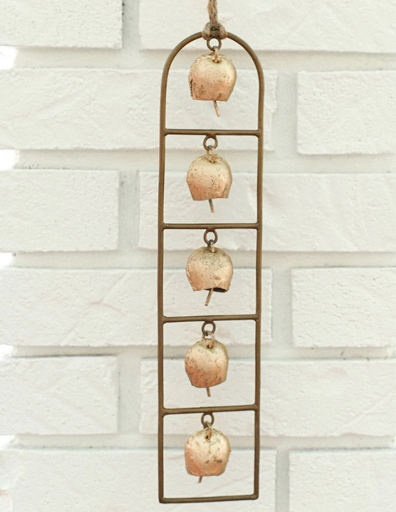 Rustic Bell Ladder Wall Hanging
