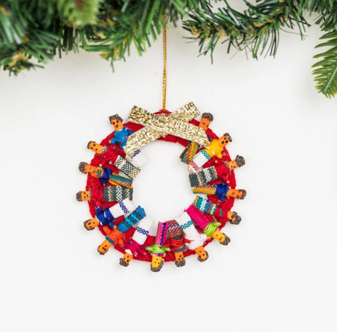 Worry Doll Wreath Ornament