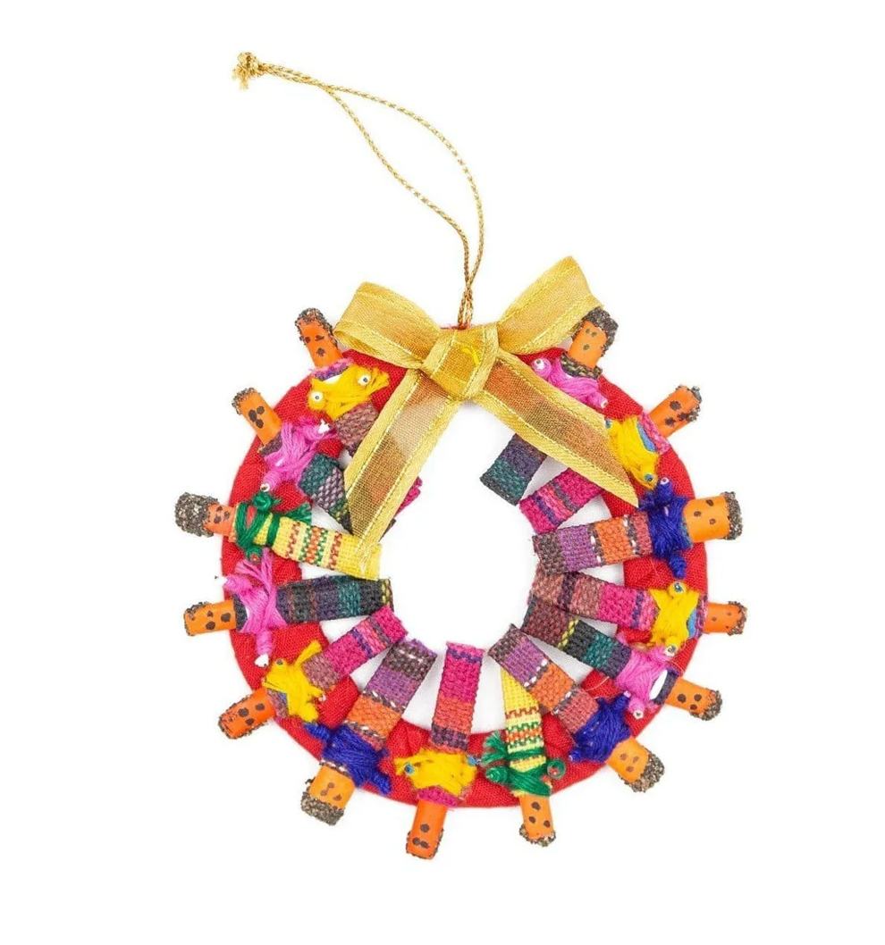 Worry Doll Wreath Ornament