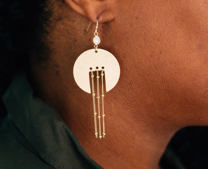 Nila Brass Dangle Earrings