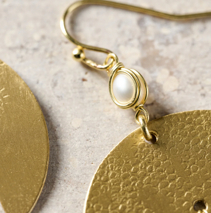 Nila Brass Dangle Earrings