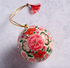 Bright Florals Paper Mache Ball Ornament