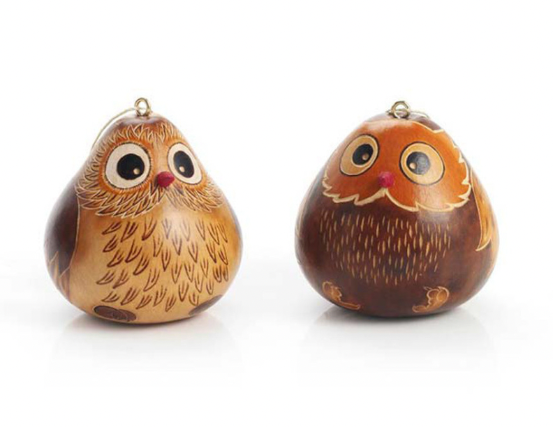 Owl Gourd Ornament