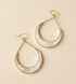 Rajani Crescent Mother of Pearl Hoop Earrings