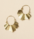 Sayuri Ginkgo Leaf Hoop Earrings