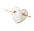 Chitra Mother of Pearl Heart Hair Slide