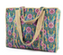 Lagoon Paisley Ikat Quilted Tote