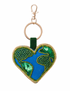Raksha Heart Earth Bag Charm Keychain