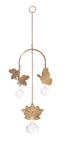 Surya Natural Bee & Butterfly Engraved Brass Suncatcher Mobile