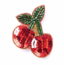 Bala Mani Beaded Cherry Brooch Pin