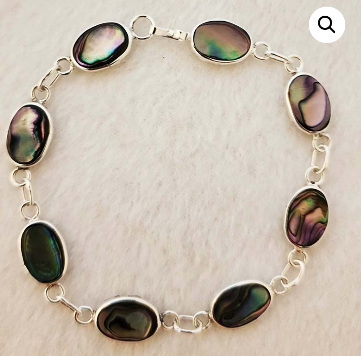 Blue Pacific Abalone Inlay Tennis Bracelet
