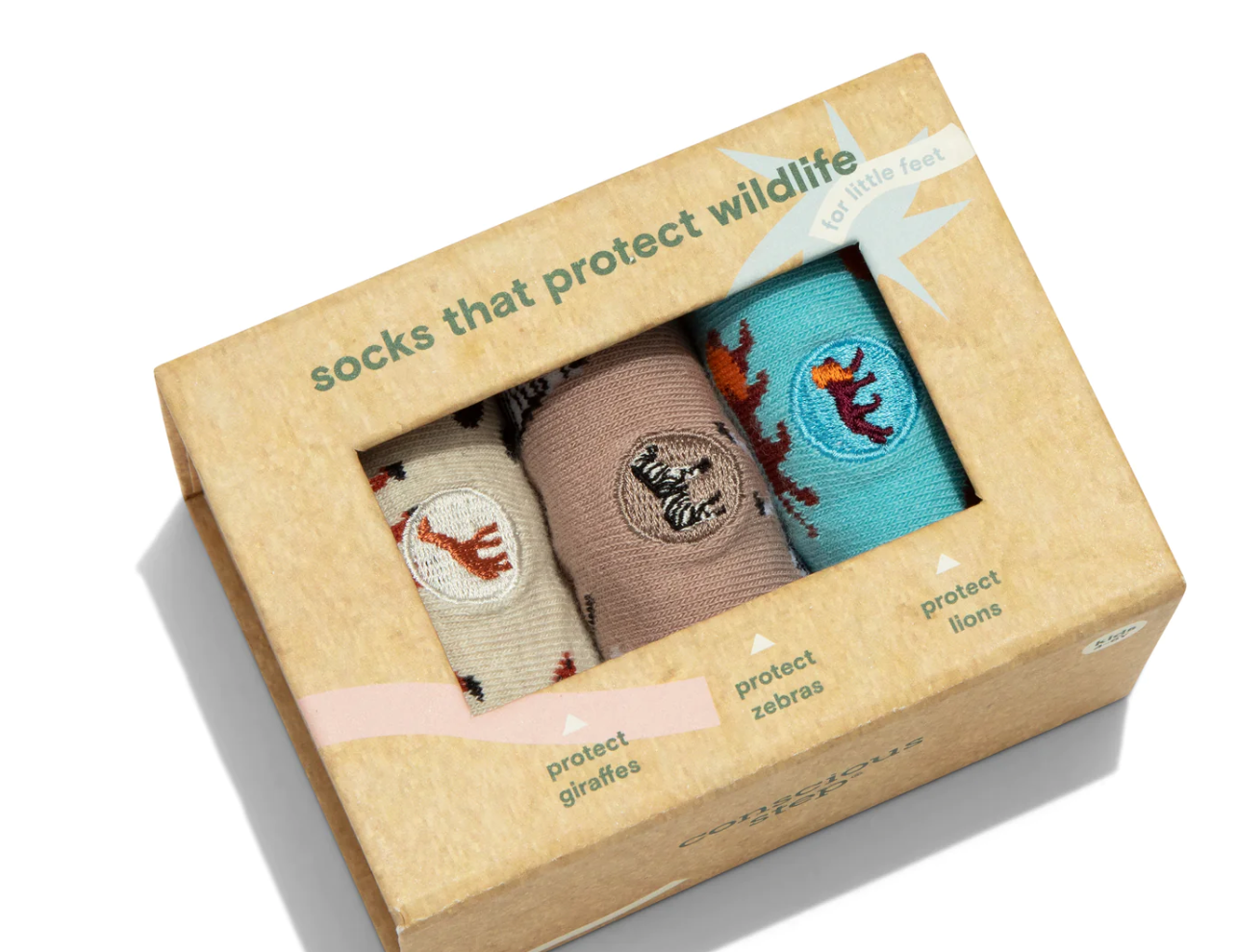 Kids Socks That Protect Wildlife - 3 Pack