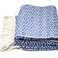 Recycled Cotton Throw - Navy & White