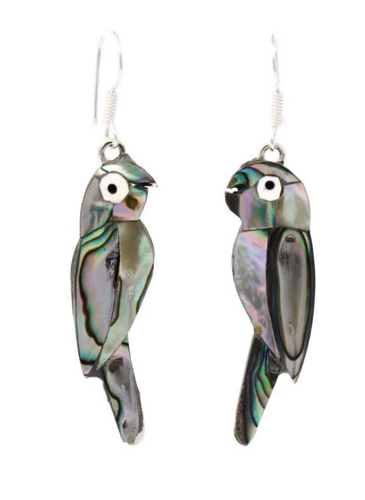 Abalone Parrot Earrings