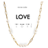 ETHICGOODS - Morse Code Pearl & Gold Paperclip Chain Necklace LOVE