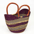 Gitzell FairTrade - U-Shopper Tote Basket Bag, Multi-Color Open Weave