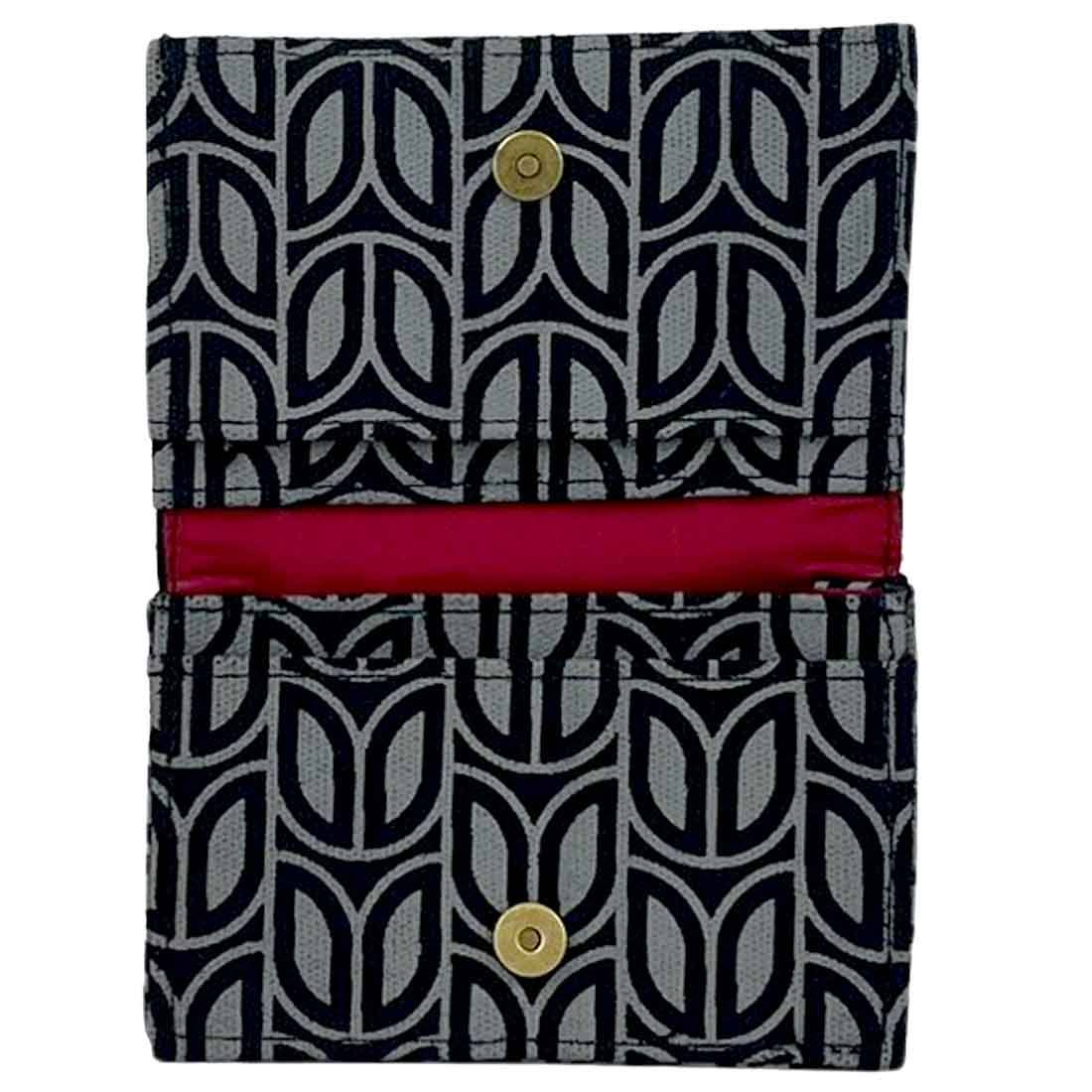 Malia Designs - Sustainable Cotton Canvas Card Holder - Black and Grey