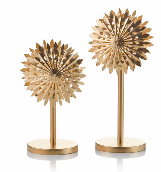 Snowstar Pedestal Candle Holders-Set of 2