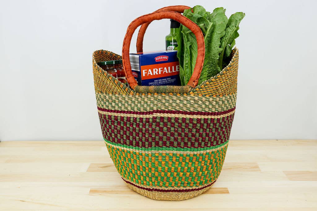 Gitzell FairTrade - Tote Basket Bag, U-Shopper multi-color