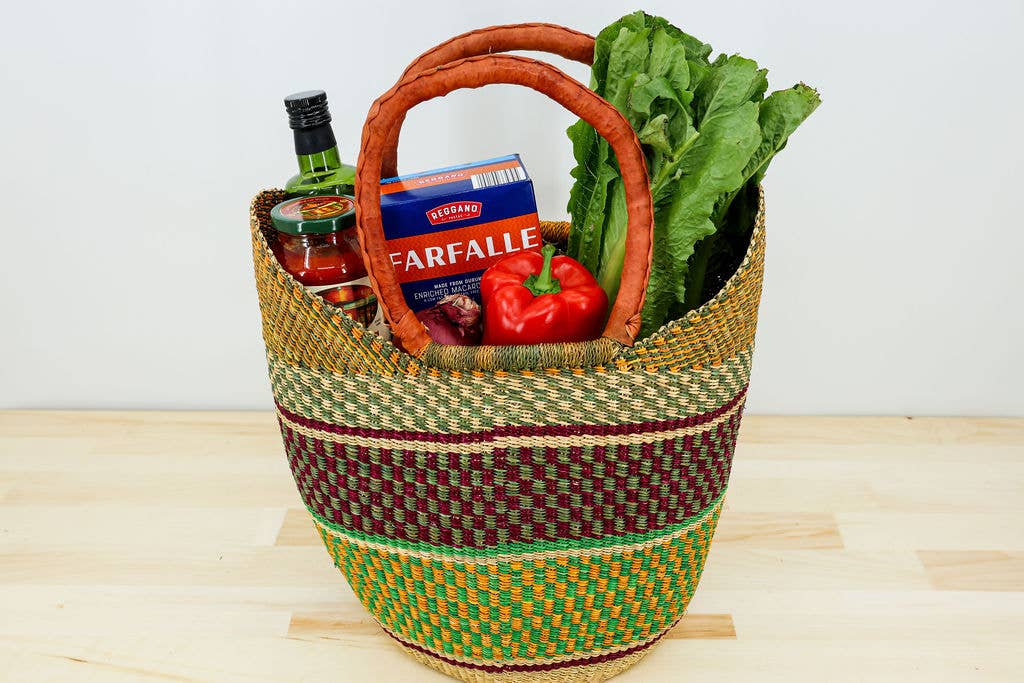 Gitzell FairTrade - Tote Basket Bag, U-Shopper multi-color