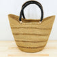 Gitzell FairTrade - Tote Basket Bag, U-Shopper natural: Closed weave