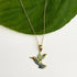 Women's Peace Collection - Abalone Hummingbird Necklace - Brass, Indonesia