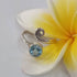 Blue Topaz Spiral Adjustable Ring - Sterling, Indonesia