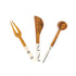 Global Crafts - Simple Batik Olive Wood Appetizer Utensil
